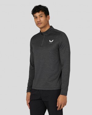 Castore Active Long Sleeve Marl Quarter Zip Gunmetal | 41KSYPCOT