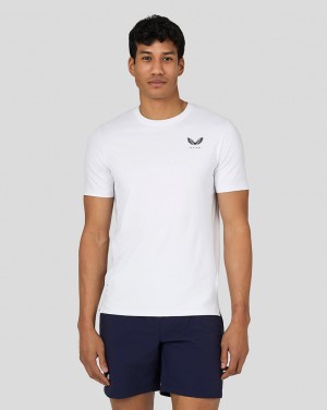 Castore Active Short Sleeve Performance T-Shirt White | 45QPIJDCN