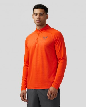 Castore Adapt Quarter Zip Top Deep Orange | 69ABYTHFV