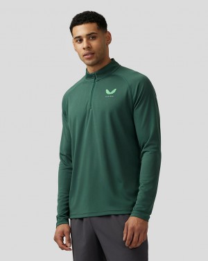 Castore Adapt Quarter Zip Top Green | 37PCMWSLU