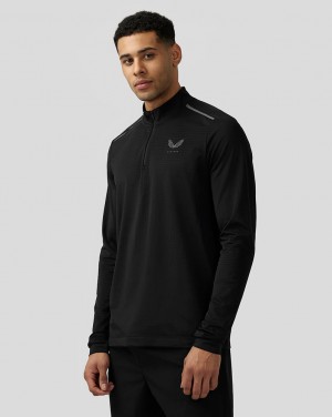 Castore Apex Aeromesh Quarter Zip Black | 08NOPBCKE