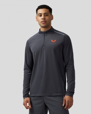 Castore Apex Aeromesh Quarter Zip Pewter Blue | 02JCEZRQH