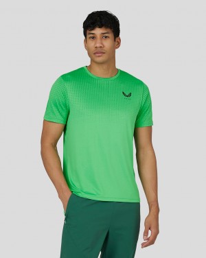 Castore Flow Short Sleeve Knit T-Shirt Lime | 59KMXEVBR