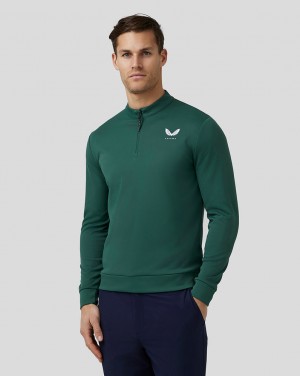 Castore Golf Club Classic Quarter Zip Top Green | 34IEZUJBP