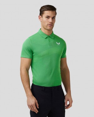 Castore Golf Engineered Knit Polo Green | 72CFSULVT