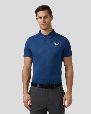 Castore Golf Engineered Knit Polo Navy | 61WAUYOJB