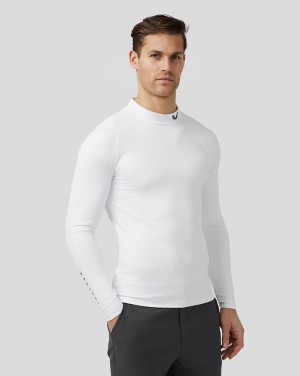 Castore Golf Long Sleeve Mock Neck Base Layer White | 29IPYQFTA