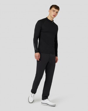 Castore Golf Long Sleeve Mock Neck Base Layer Black | 48RATBOCZ