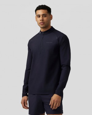 Castore Zone Ventilation Quarter Zip Midnight Navy | 81RTNOPCV