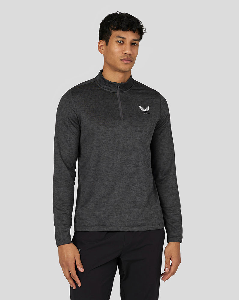 Castore Active Long Sleeve Marl Quarter Zip Gunmetal | 02DCBRGSV