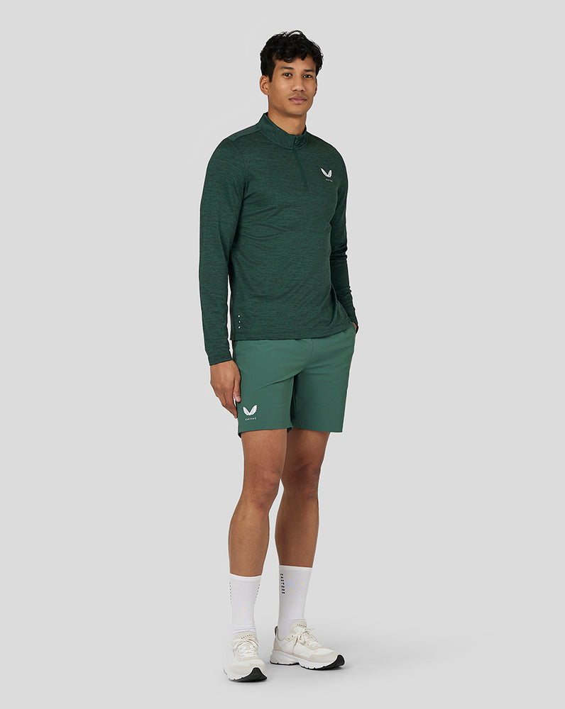 Castore Active Marl Quarter Zip Green | 20NHGDWLJ