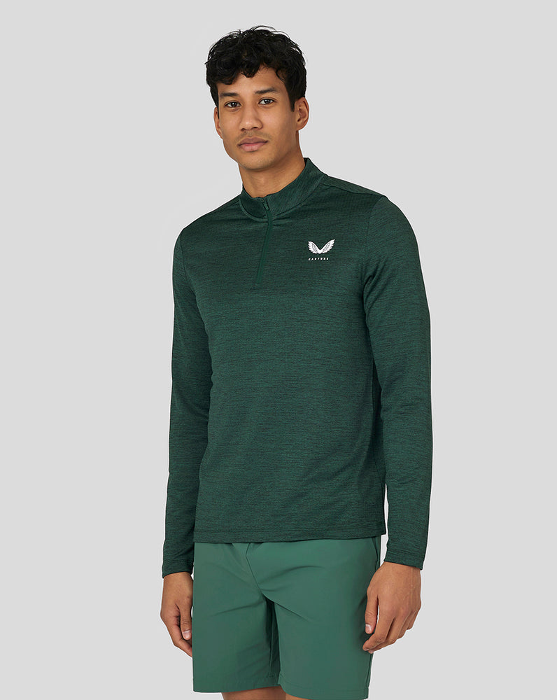 Castore Active Marl Quarter Zip Green | 20NHGDWLJ