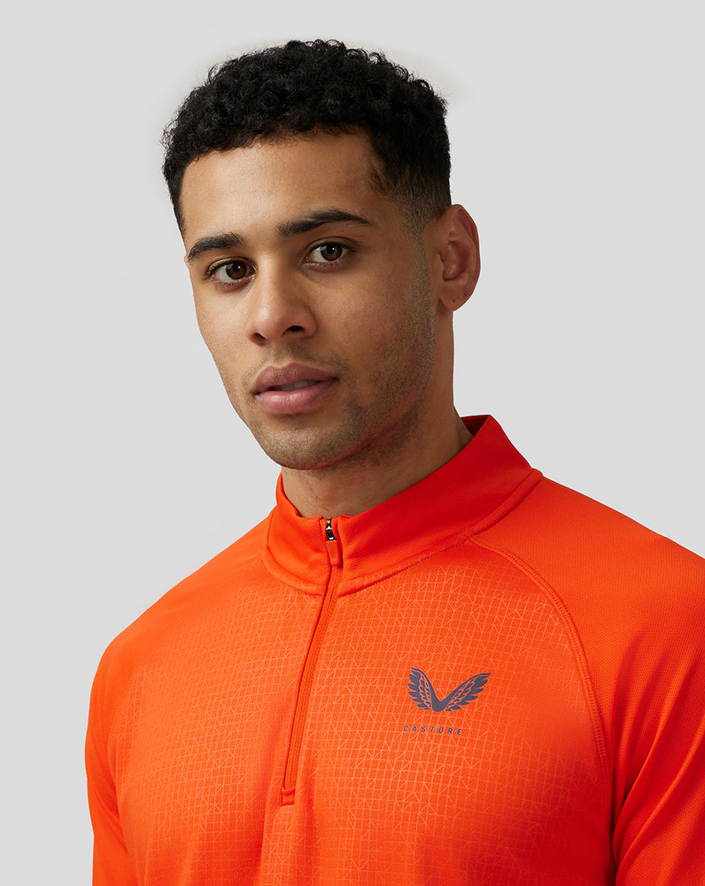 Castore Adapt Quarter Zip Top Deep Orange | 02KLAIYMO