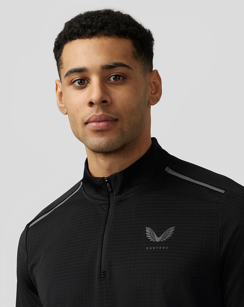 Castore Apex Aeromesh Quarter Zip Black | 08NOPBCKE