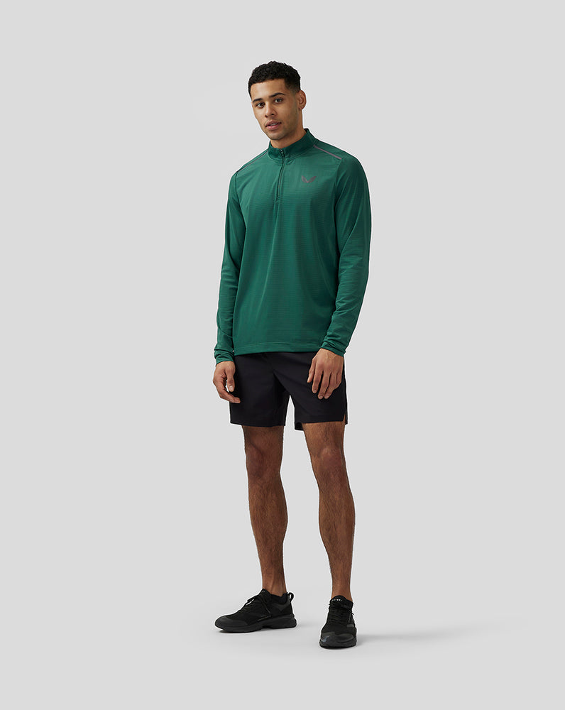 Castore Apex Aeromesh Quarter Zip Green | 09DHIVCXZ