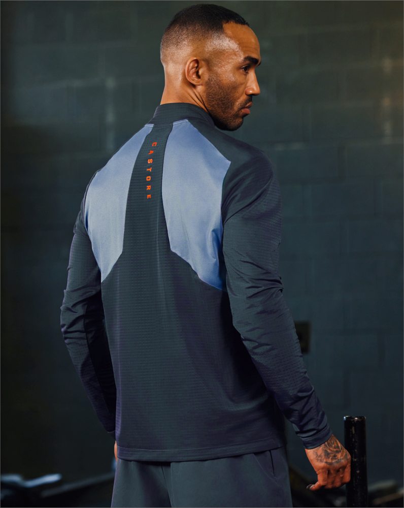 Castore Apex Aeromesh Quarter Zip Pewter Blue | 62ARFDEIU