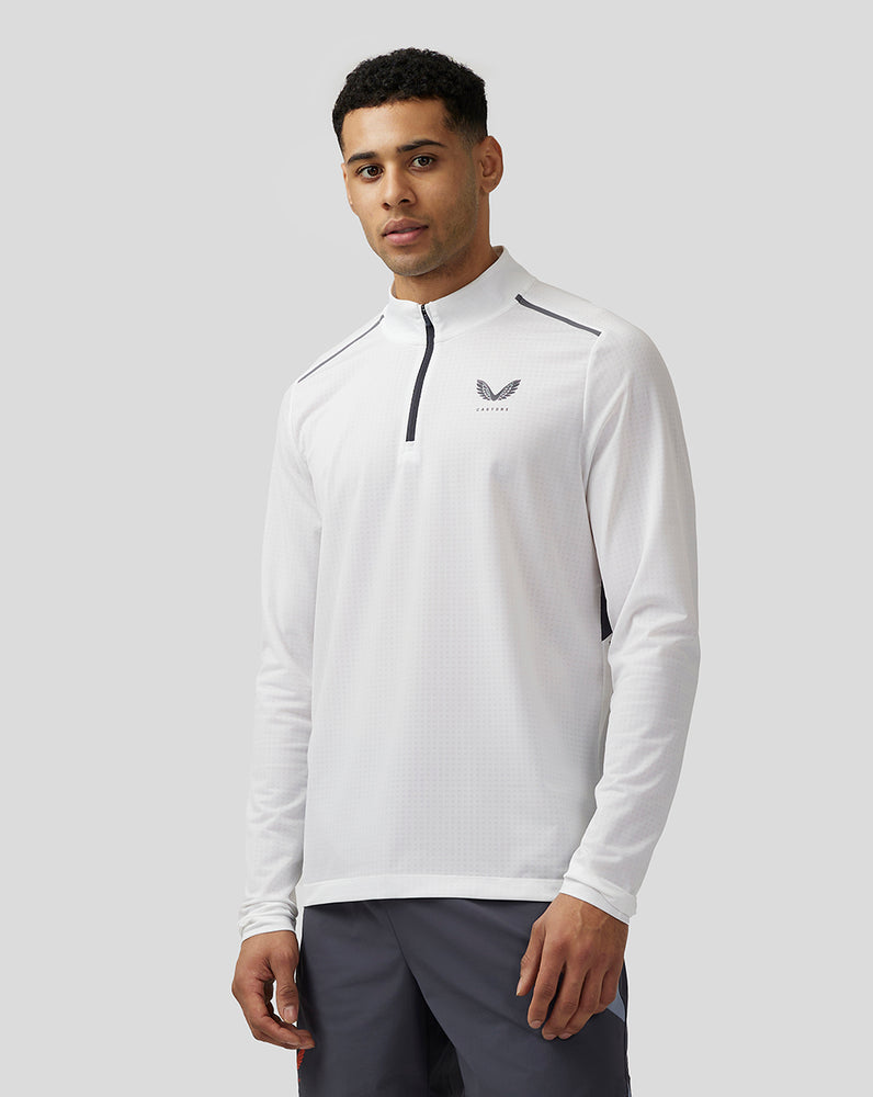 Castore Apex Aeromesh Quarter Zip White | 18RWGQHJO