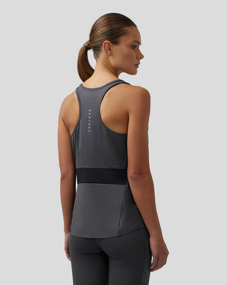 Castore Apex Lightweight Panelled Tank Top Gunmetal | 52MGEBYIJ