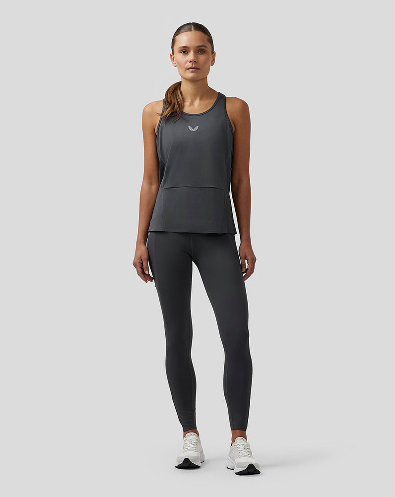 Castore Apex Lightweight Panelled Tank Top Gunmetal | 52MGEBYIJ