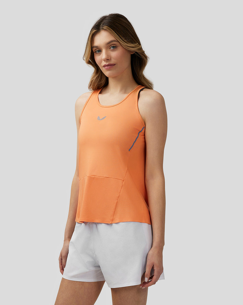 Castore Apex Lightweight Panelled Tank Top Dusty Orange | 83DZVTLIF