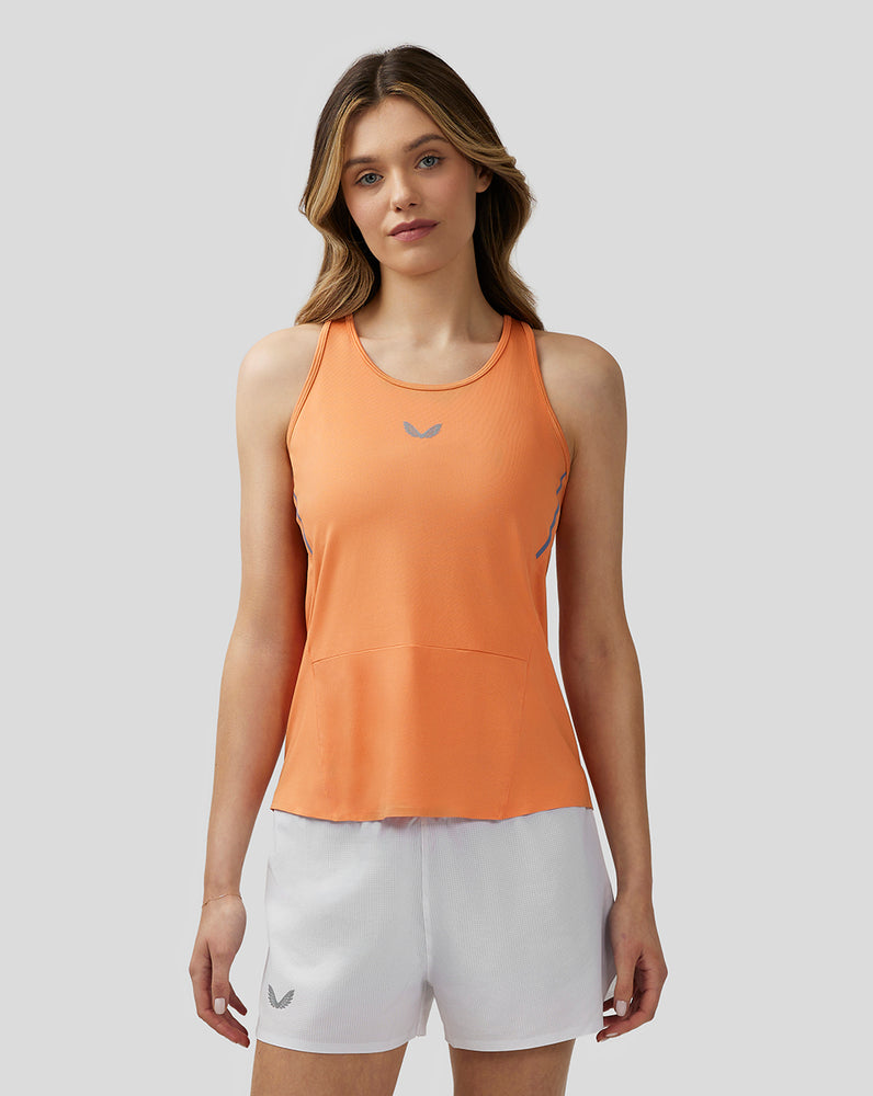 Castore Apex Lightweight Panelled Tank Top Dusty Orange | 83DZVTLIF