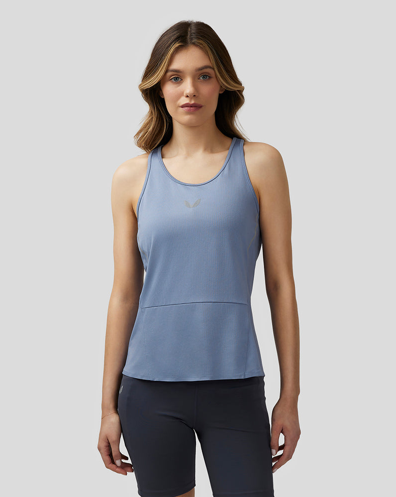 Castore Apex Lightweight Panelled Tank Top Blue | 16YABVXJC