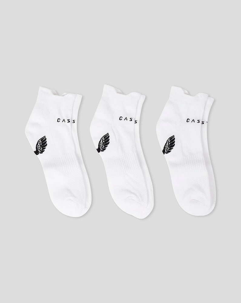 Castore Cushioned Ankle Socks 3 Pack White | 97EQSLIWV