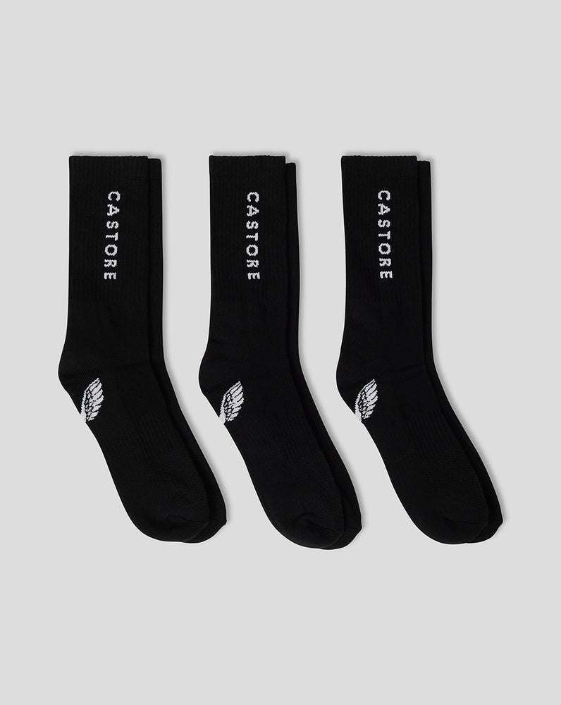 Castore Cushioned Crew Socks 3 Pack Black | 04LIWEJGS