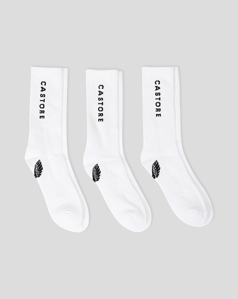 Castore Cushioned Crew Socks 3 Pack White | 63MQIRSEH