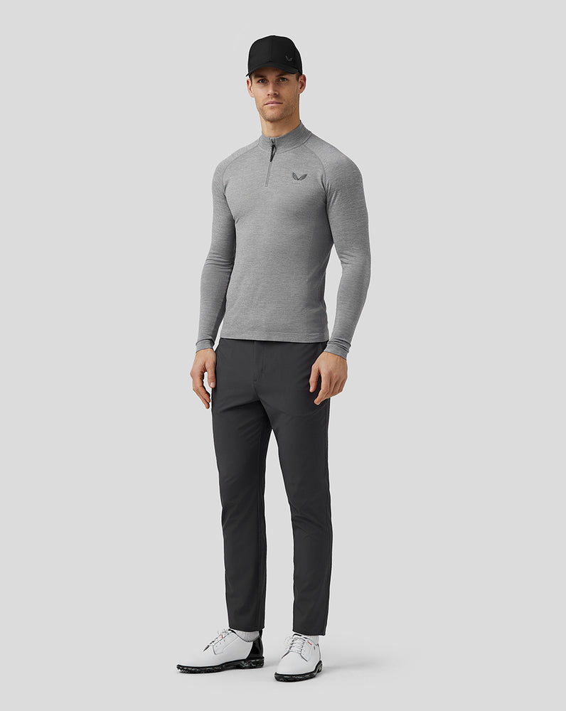 Castore Golf Body Mapped Seamless Quarter Zip Top Steel | 19ZDAOCQH