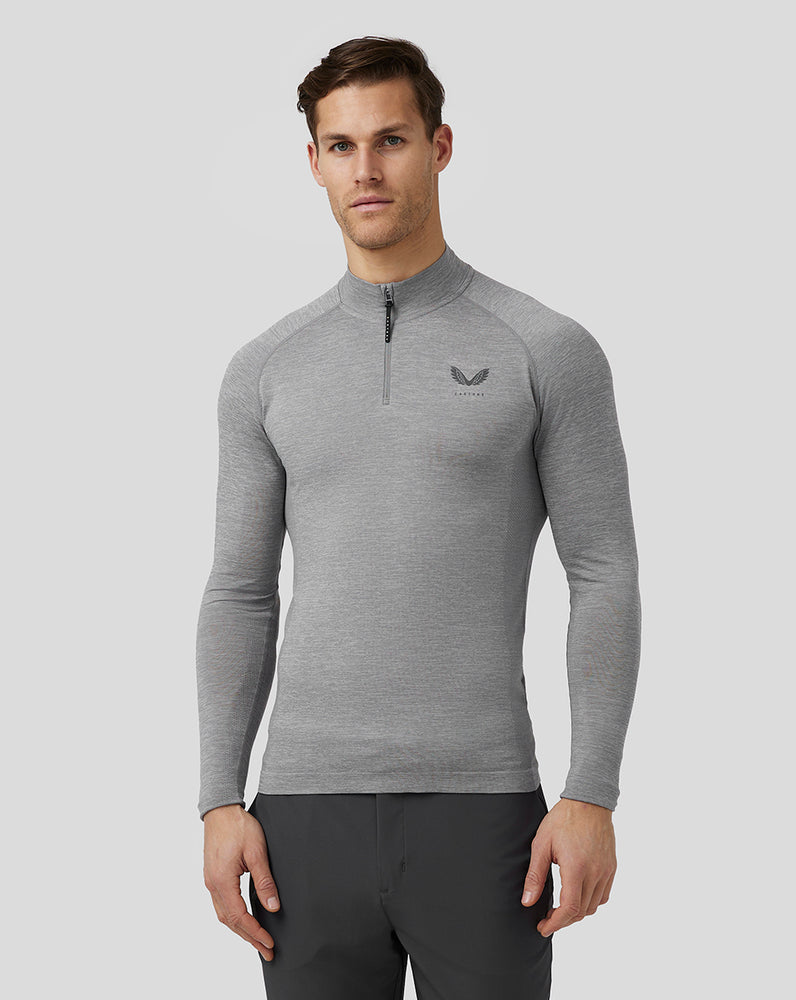 Castore Golf Body Mapped Seamless Quarter Zip Top Steel | 19ZDAOCQH