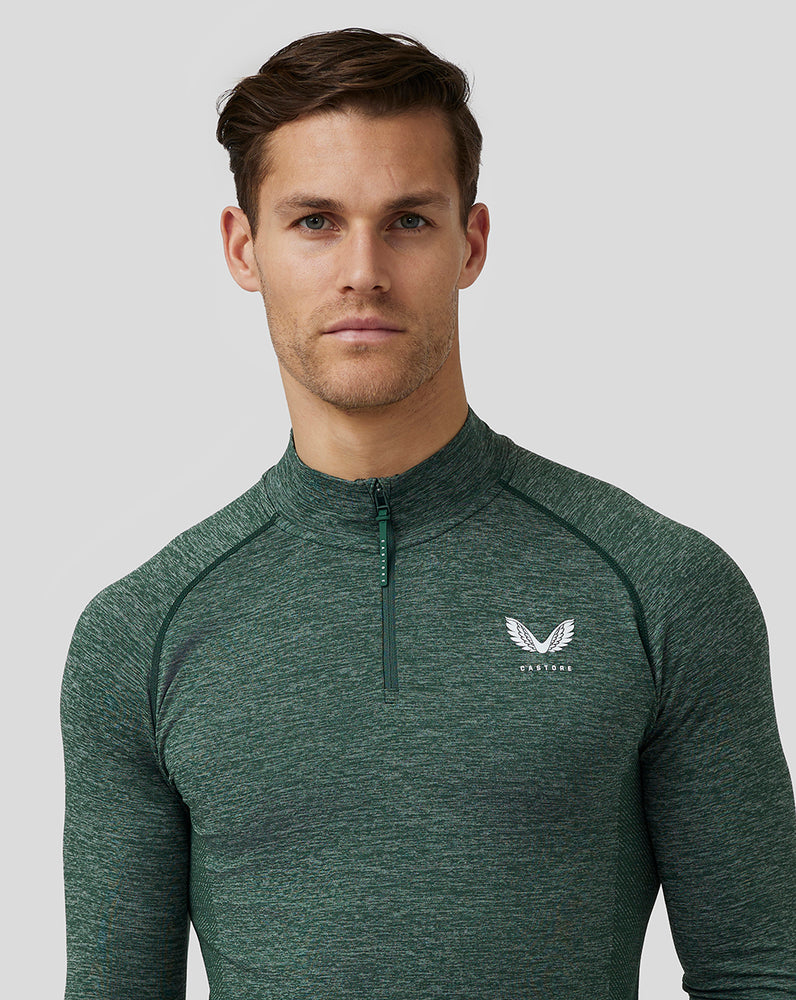 Castore Golf Body Mapped Seamless Quarter Zip Top Pine Grey | 91KHEJAWI