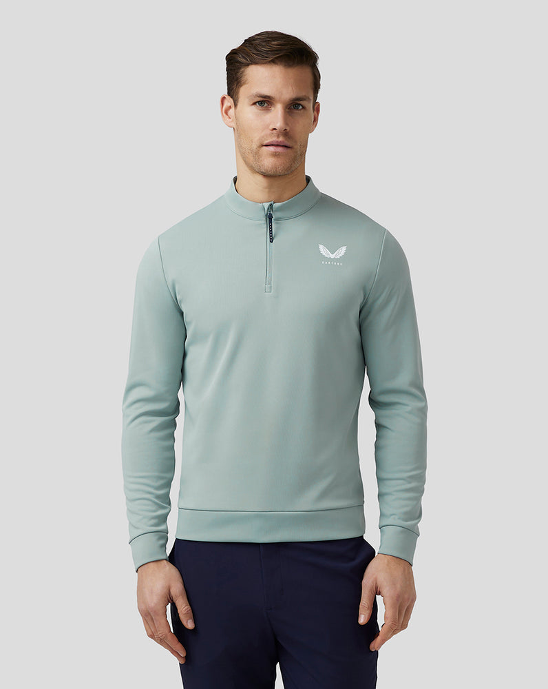 Castore Golf Club Classic Quarter Zip Top Stone Blue | 91DJWCPMZ