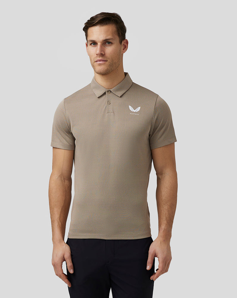 Castore Golf Engineered Knit Polo Clay | 23CVWYFDL