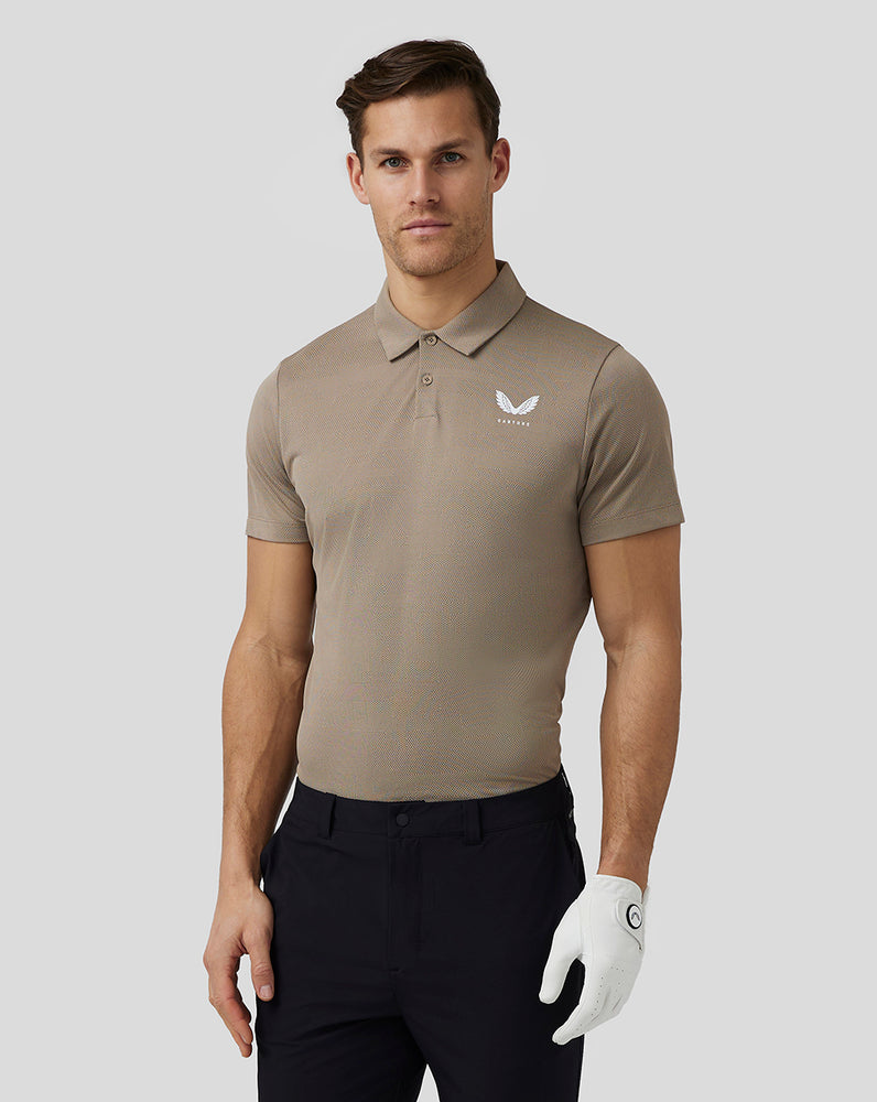 Castore Golf Engineered Knit Polo Clay | 23CVWYFDL