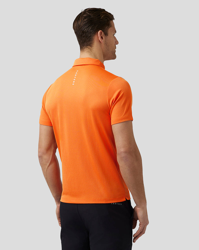 Castore Golf Engineered Knit Polo Deep Orange | 78IUQLESH