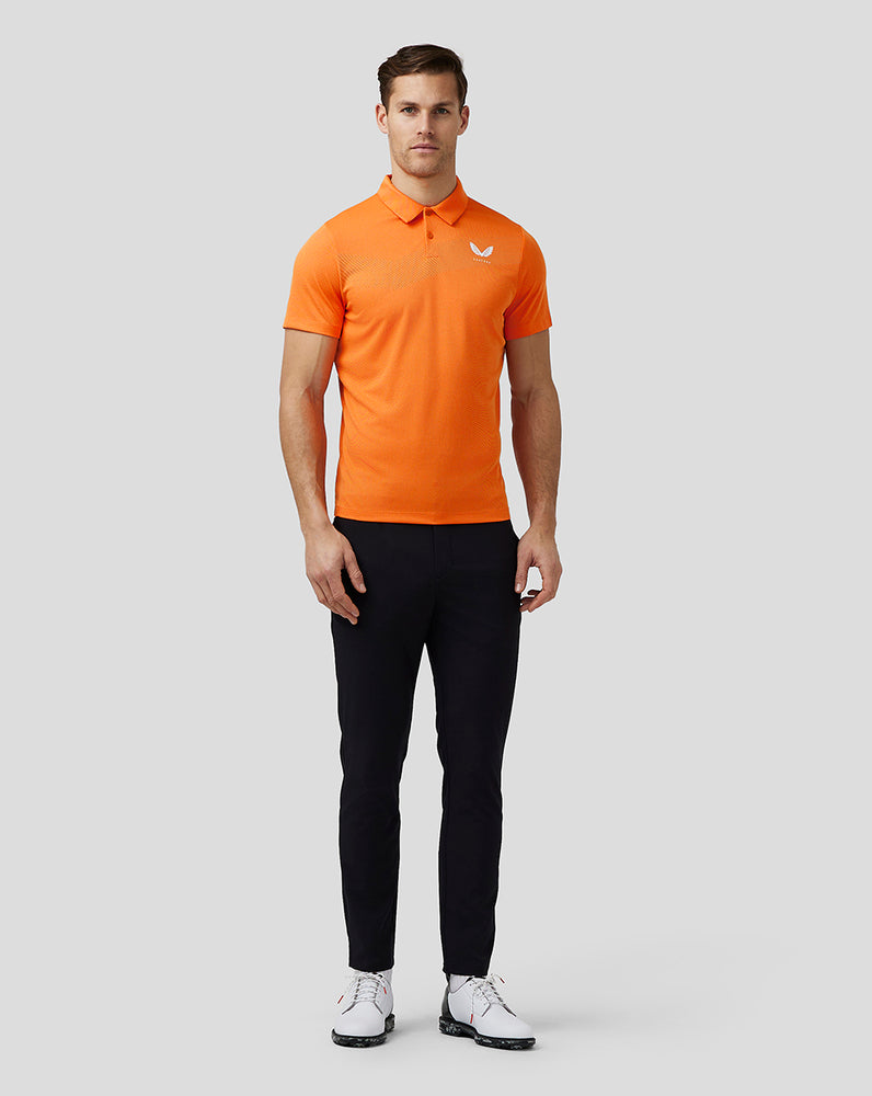 Castore Golf Engineered Knit Polo Deep Orange | 78IUQLESH