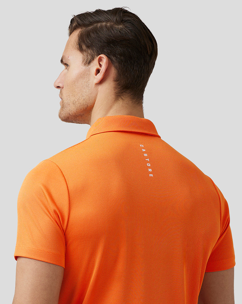 Castore Golf Engineered Knit Polo Deep Orange | 78IUQLESH