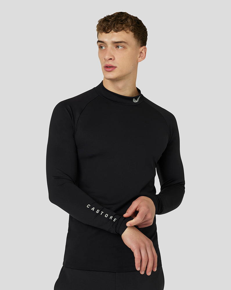 Castore Golf Long Sleeve Mock Neck Base Layer Black | 48RATBOCZ