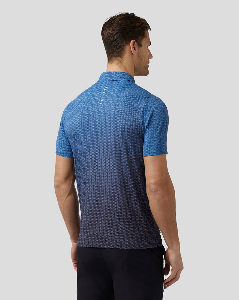 Castore Golf Print Polo Blue | 74RDCUFLB