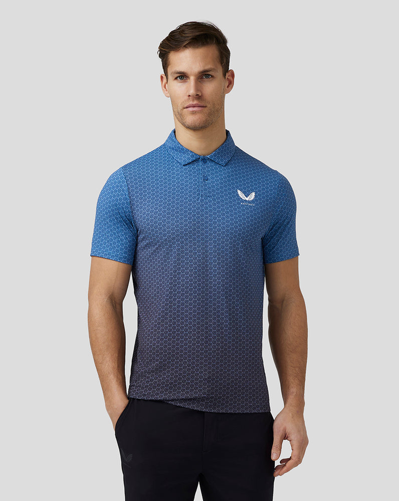 Castore Golf Print Polo Blue | 74RDCUFLB