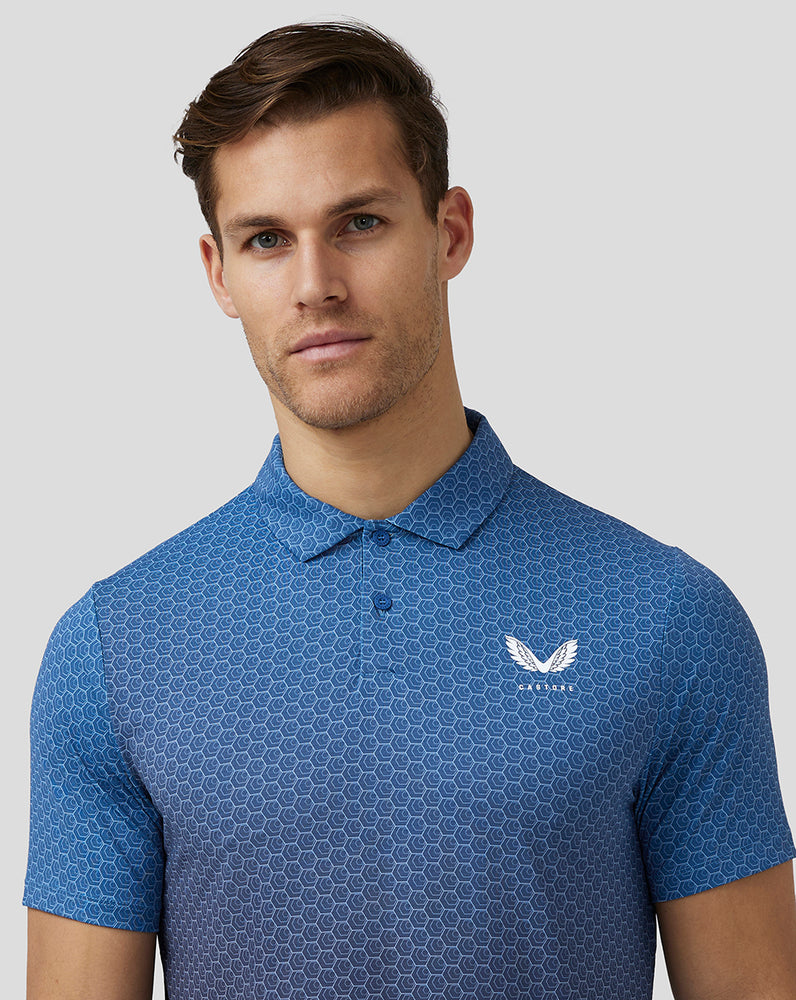 Castore Golf Print Polo Blue | 74RDCUFLB