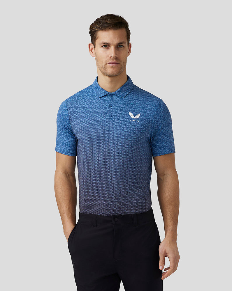 Castore Golf Print Polo Blue | 74RDCUFLB