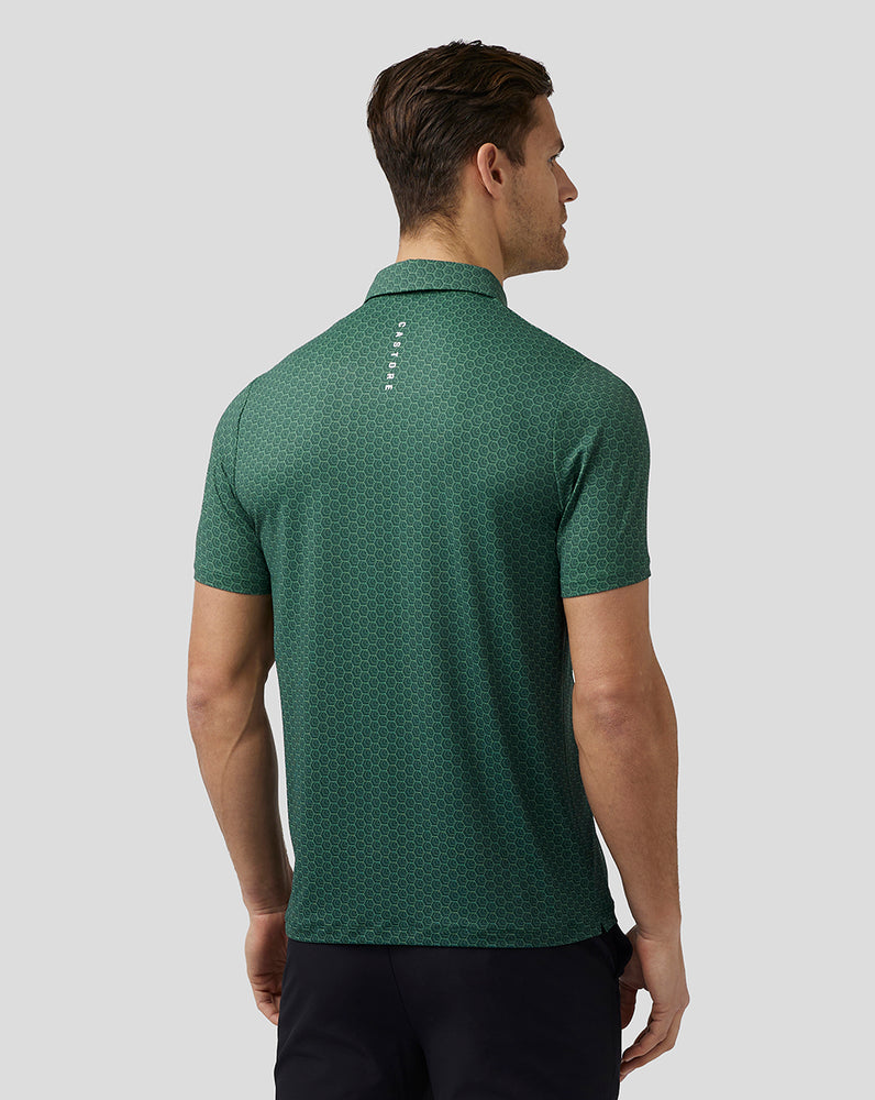 Castore Golf Printed Polo Green | 13RFDLBAK