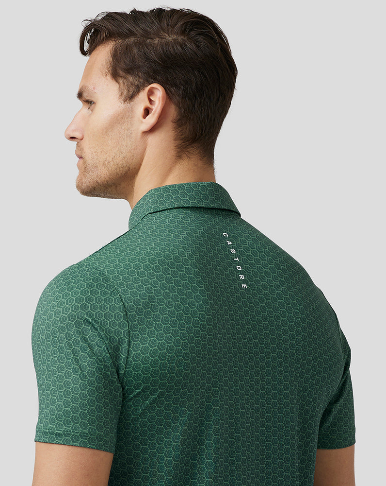 Castore Golf Printed Polo Green | 13RFDLBAK