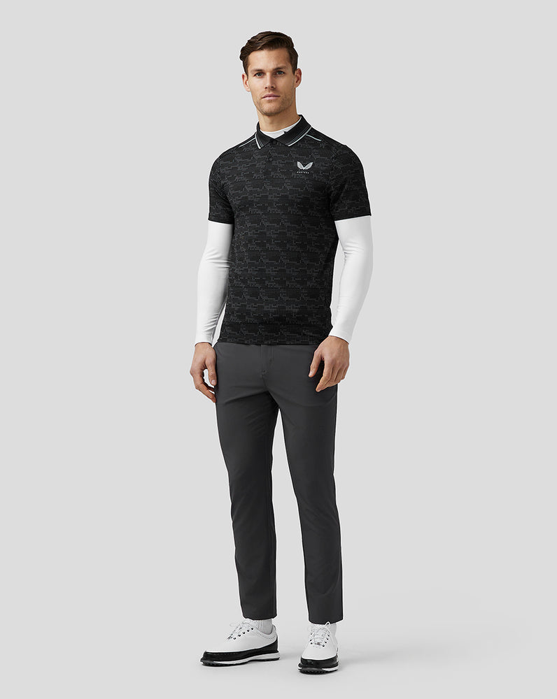 Castore Golf Printed Tech Polo Black | 91RNKHFOY