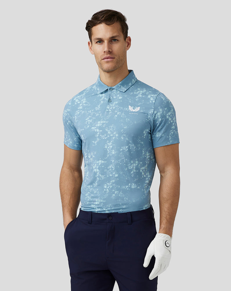 Castore Golf Short Sleeve Printed Polo Blue | 96XVFCWEU