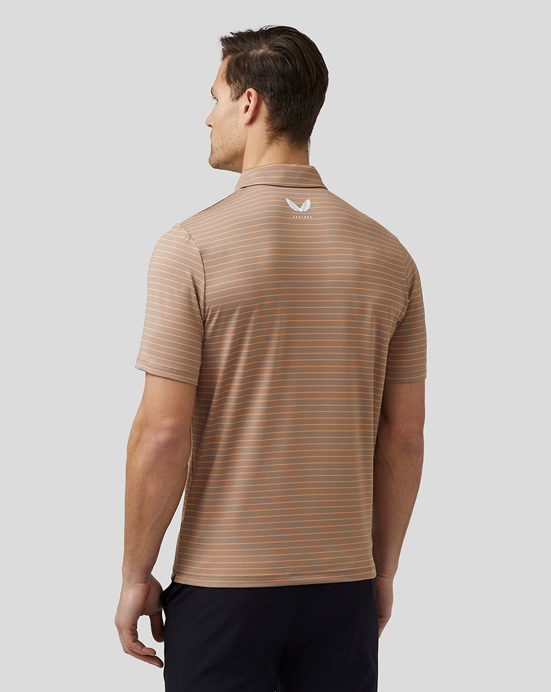 Castore Golf Yarn Dye Stripe Polo Clay | 58AEIPNQR