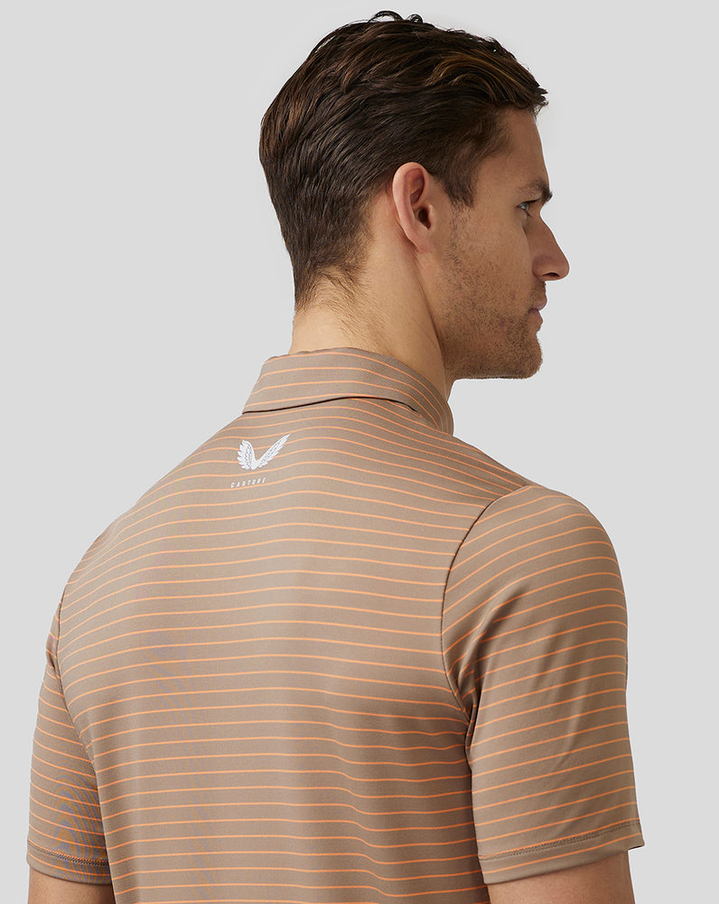 Castore Golf Yarn Dye Stripe Polo Clay | 58AEIPNQR