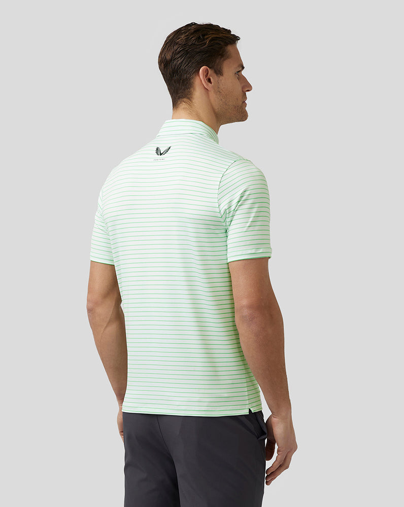 Castore Golf Yarn Dye Stripe Polo Lime | 03UKHLGYE